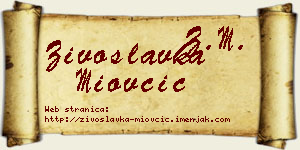Živoslavka Miovčić vizit kartica